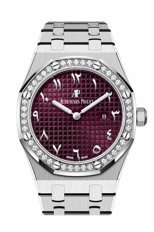 Audemars Piguet Royal Oak Burgundy Dial White Gold Watch 67651BC.ZZ.1261BC.01