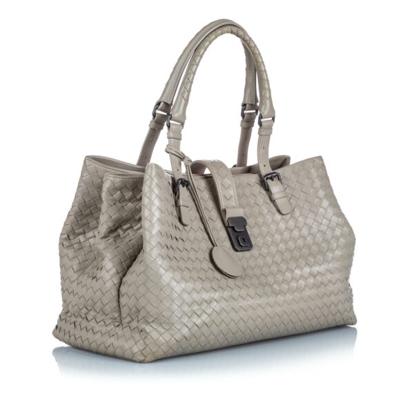 Bottega Veneta Large Roma Intrecciato Tote Bag (SHG-10664) - Image 2