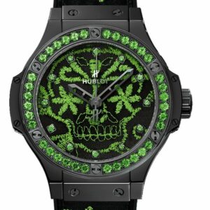 Hublot Big Bang 41Mm Broderie Sugar Skull Fluo Malachik Green Watch 343.cg.6590.nr.1222 Green