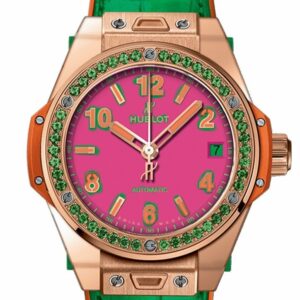 Hubolt Big Bang 39Mm Pop Art Automatic Ladies Watch 465.og.7398.lr.1222.pop16 Pink