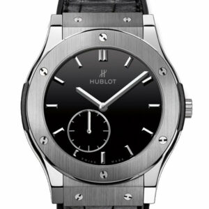 Hubolt Classic Fusion 45Mm Black Dial Titanium Mens Watch 515Nx1270Lr