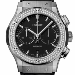 Hublot Classic Fusion Black Dial Chronograph Titanium Automatic Mens Watch 521.nx.1171.lr