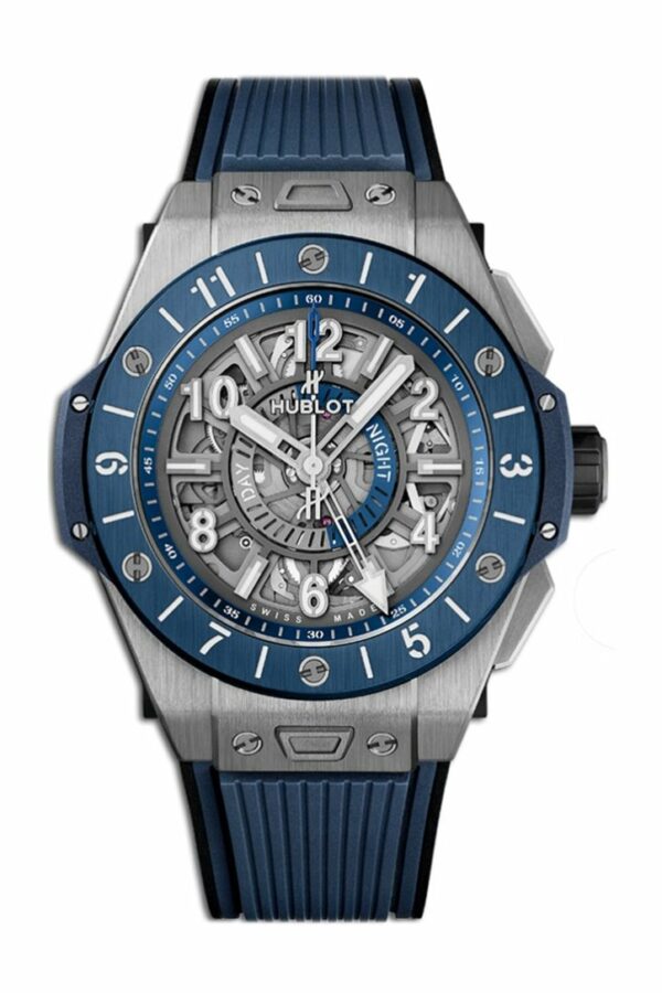 Hublot Big Bang Unico Titanium Blue Ceramic Gmt Mens Watch 471.nl.7112.rx