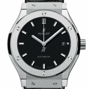 Hublot Classic Fusion Black Dial Rubber 45Mm Mens Watch 511.nx.1171.lr