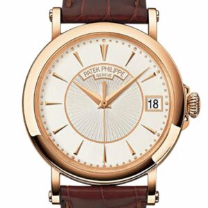 Patek Philippe Calatrava Silvery Opaline Dial 18K Rose Gold Mens Watch 5153R-001