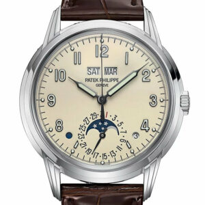 Patek Philippe Grand Complications Lacquered Cream Dial Automatic Mens Perpetual Calendar Watch