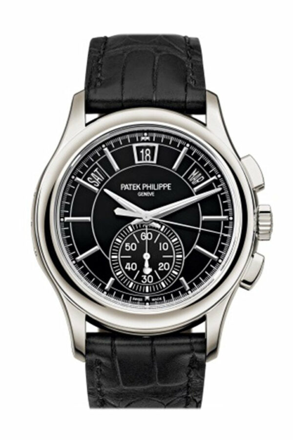 Patek Philippe Complications Black Dial Annual Calendar Platinum Mens Watch 5905P-010