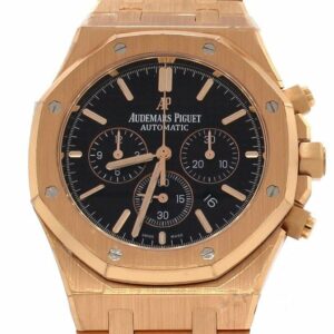 Audemars Piguet Royal Oak Chronograph Black Dial Watches 18Kt Pink Gold 26320Or.oo.1220Or.01 / None