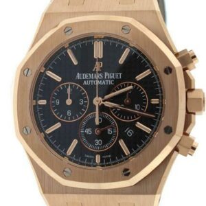 Audemars Piguet Royal Oak Chronograph 41Mm Pink Gold Blak Dial Watch 26320Or.oo.d002Cr.01 Black /