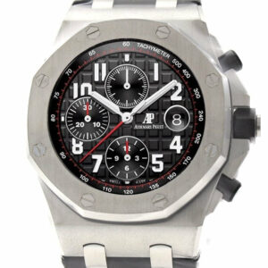 Audemars Piguet Royal Oak Offshore Vampire Black Dial Alligator Leather Mens Watch