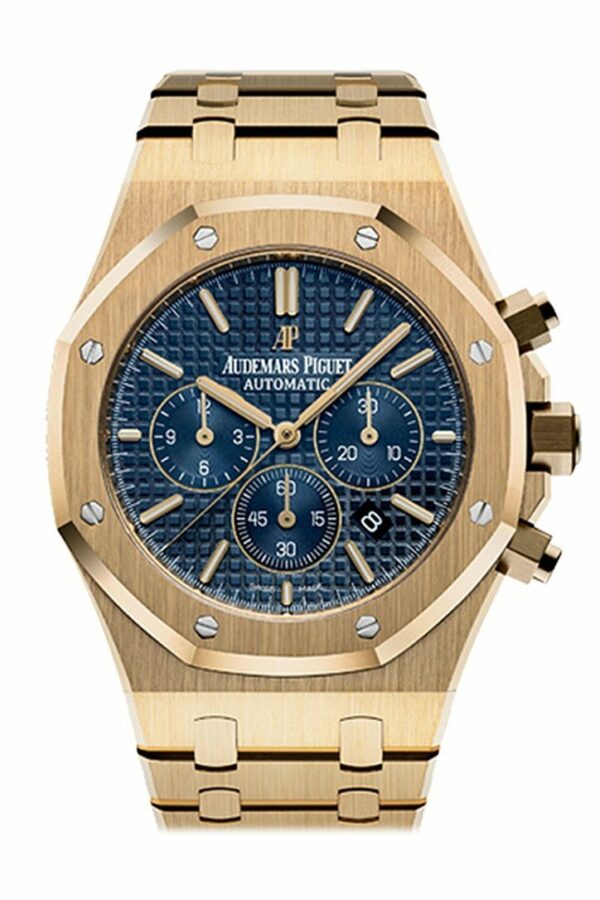 Audemars Piguet Royal Oak Blue Dial 18Ct Yellow Gold Mens Watch 26320Ba.oo.1220Ba.02 / None