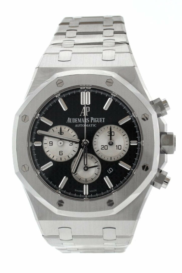 Audemars Piguet Royal Oak 41Mm Black Dial Stainless Steel Bracelet Mens Watch 26331St.oo.1220St.02