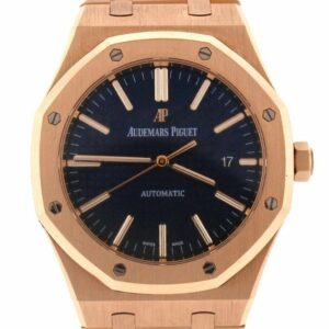 Audemars Piguet Royal Oak Selfwinding Automatic Blue Dial 18Kt Pink Gold Mens Watch