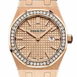 Audemars Piguet Royal Oak In Rose Gold With Diamond Bezel 67651Or.zz.1261Or.03 Watch