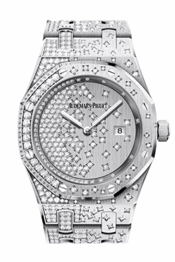 Audemars Piguet Royal Oak 33Mm Diamond Set Dial White Gold Ladies 67654Bc.zz.1264Bc.01 Watch