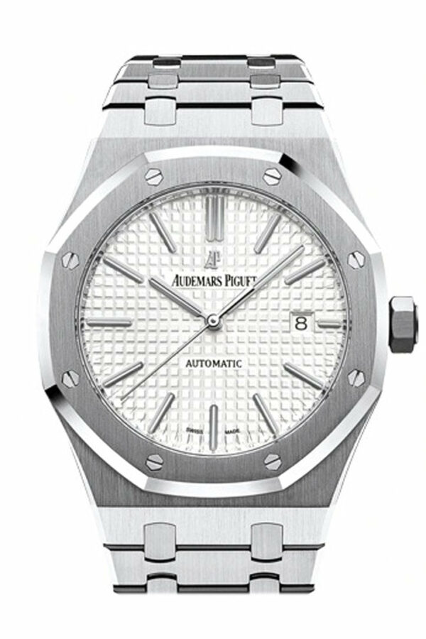 Audemars Piguet Royal Oak 41Mm Silver-Toned Dial Stainless Steel Bracelet Mens Watch