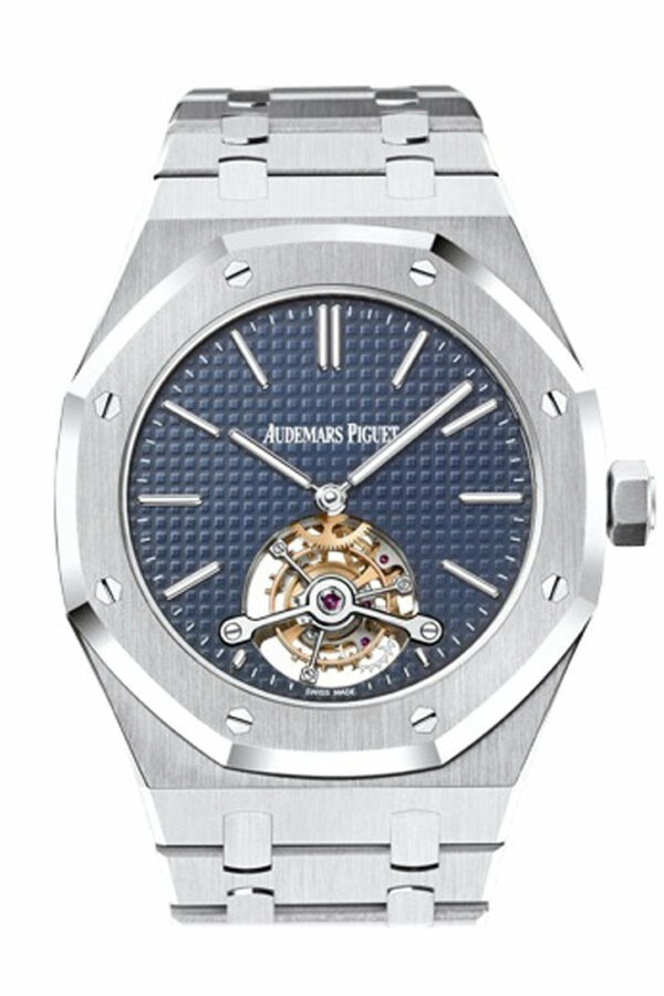 Audemars Piguet Royal Oak 41Mm Extra Thin Tourbillon Blue Dial Stainless Steel Mens Watch