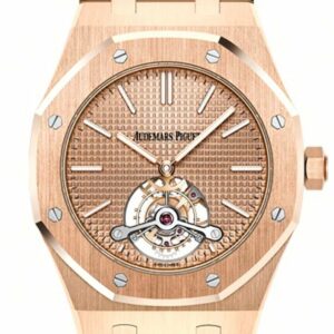 Audemars Piguet Royal Oak 41Mm Pink Gold-Toned Dial 18K Gold Mens Watch 26515Or.oo.1220Or.01