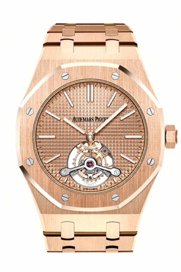 Audemars Piguet Royal Oak 41Mm Pink Gold-Toned Dial 18K Gold Mens Watch 26515Or.oo.1220Or.01