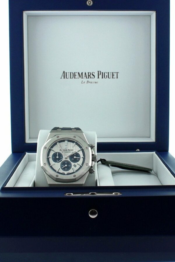 Audemars Piguet Limited Edition Royal Oak Silver Dial Rubber Chronograph Mens Watch