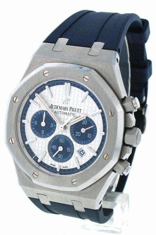 Audemars Piguet Limited Edition Royal Oak Silver Dial Rubber Chronograph Mens Watch