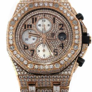 Audemars Piguet Custom Diamonds Royal Oak Offshore Chronograph Mens Watch 26470Or.oo.1000Or.01 /