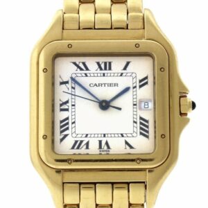 Cartier Panthère De Date Xl 18-Karat Yellow Gold Diamond Watch W25014B9 Silver / None