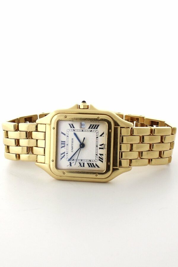 Cartier Panthère De Date Xl 18-Karat Yellow Gold Diamond Watch W25014B9 Pre-Owned-Watches