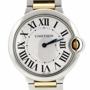 Cartier Ballon Bleu 36Mm Steel Yellow Gold Ladies Watch W69008Z3 Silver / None Pre-Owned-Watches