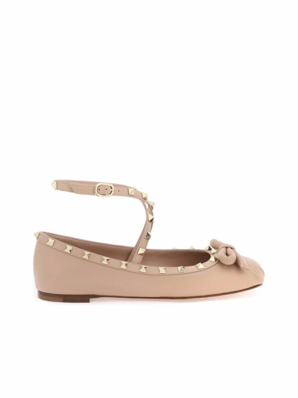 Silk Rockstud Ballet Flats 0