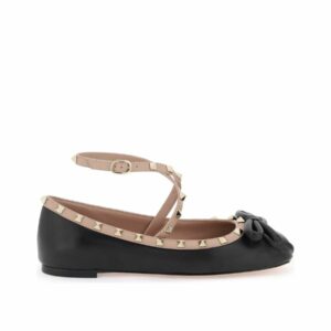 Silk Rockstud Ballet Flats 0