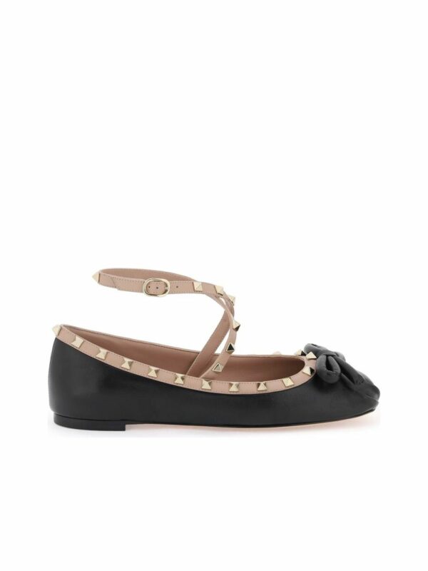 Silk Rockstud Ballet Flats 0