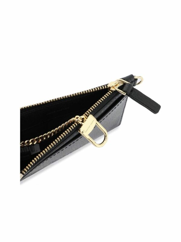 The Leather Top Zip Wristlet 1