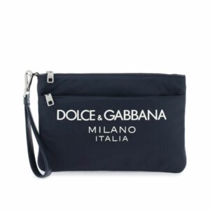 Nylon Pouch With Rubberized Logo 0