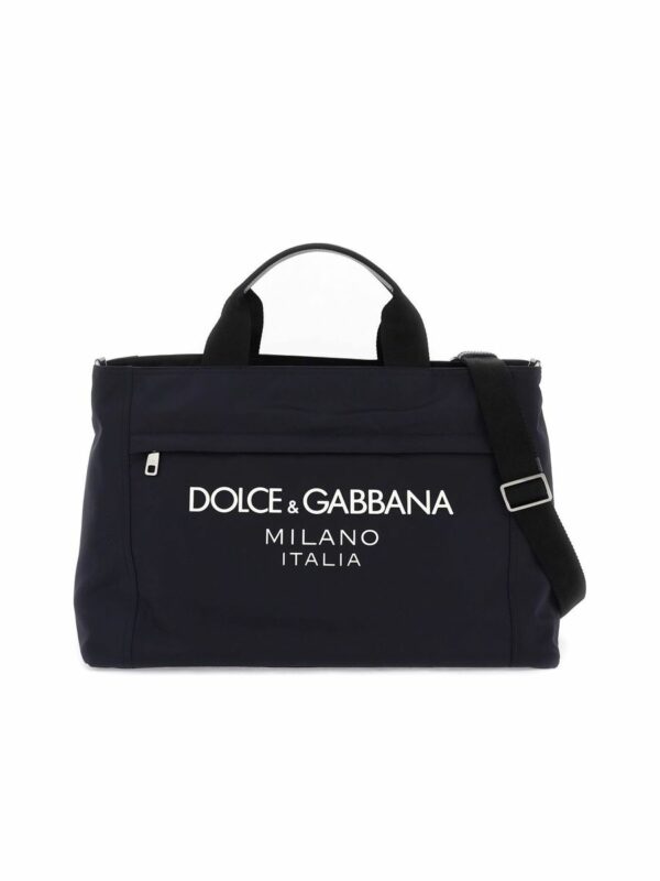 Rubberized Logo Nylon Duffle Bag 0