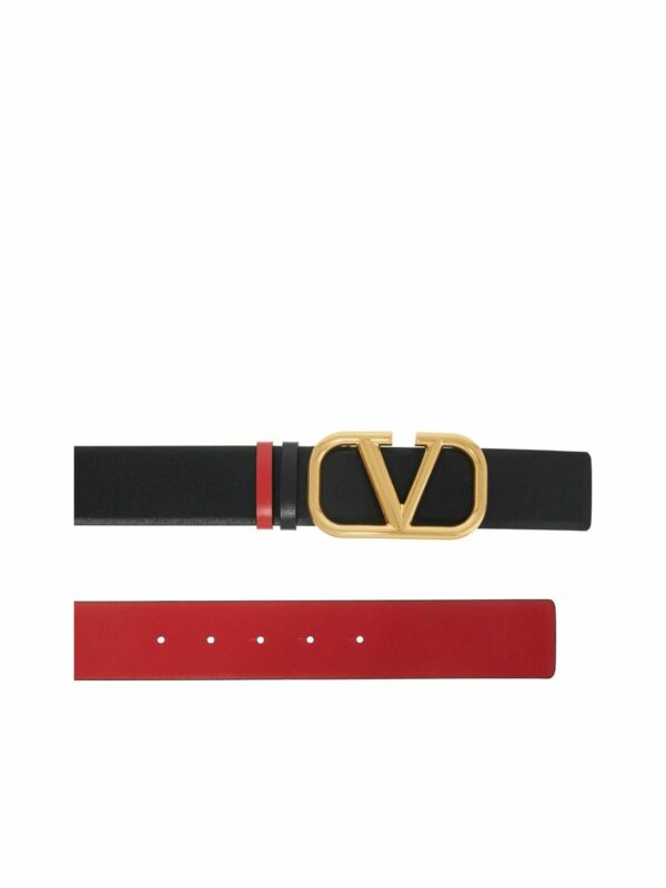 Leather Vlogo Signature Reversible Belt 1