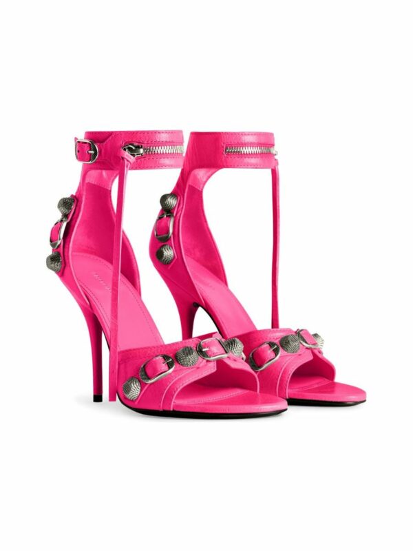 Le Cagole Leather Heel Sandals 5