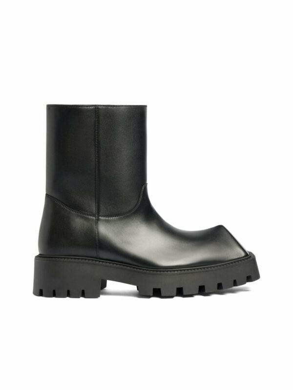 Square Toe Slipon Boots 0