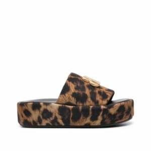 Leopard Print Flatform Sandals 0