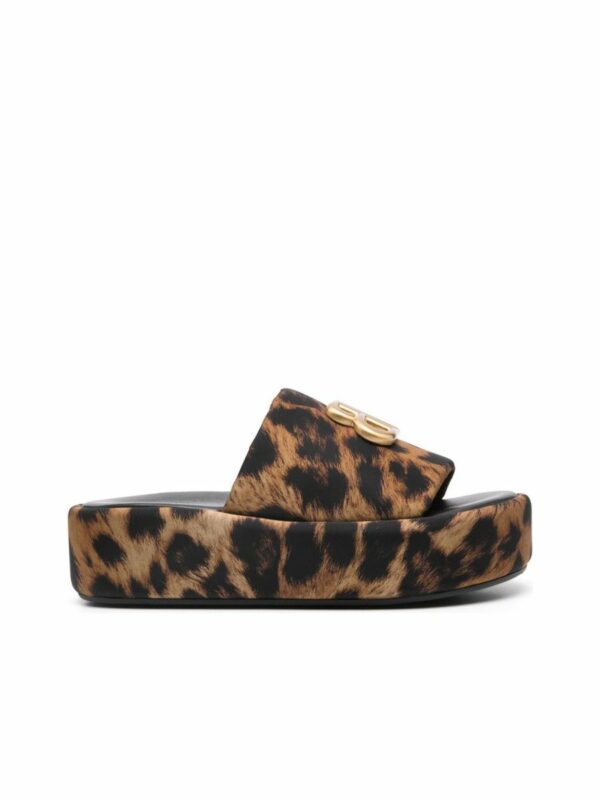 Leopard Print Flatform Sandals 0