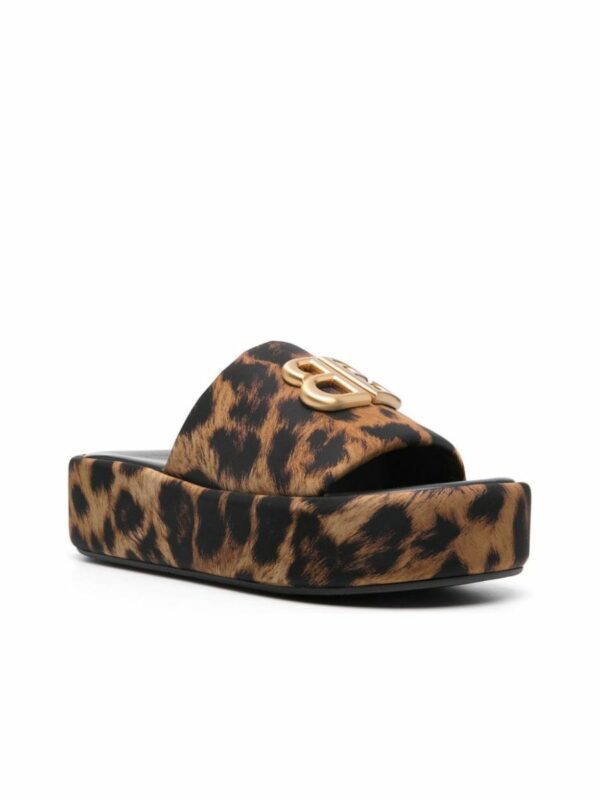 Leopard Print Flatform Sandals 3