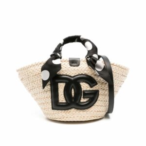 Straw Interwoven Design Bucket Bag 0