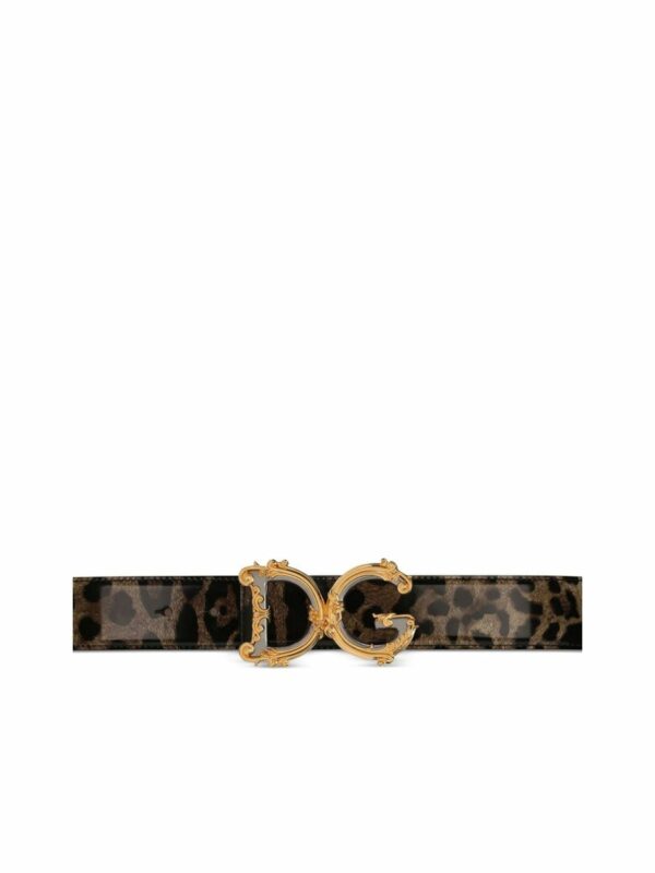 Leopardprint Logo Plaque Belt 3