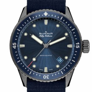 Blancpain Fifty Fathoms Bathyscaphe Ceramic 5000-0240-Naoa Blue Watch