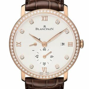 Blancpain Villeret Small Seconds Date And Power Reserve Rose Gold 6606-2987-55B Silver Watch