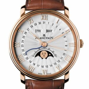 Blancpain Villeret Moonphase And Complete Calender Rose Gold 6664-3642-55B Silver Watch