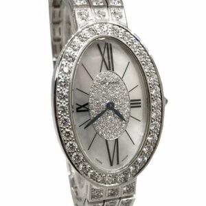 Chopard Classique Oval Quartz In White Gold With Diamond Bezel Full Bracelet With Mop Dial