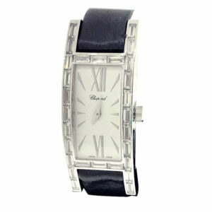 Chopard White Gold H Watch With Baguette Diamond Bezel 137217-1001