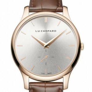 Chopard L.u.c. Xps Silver Dial 18Kt Rose Gold Brown Leather Ladies Watch 161920-5002