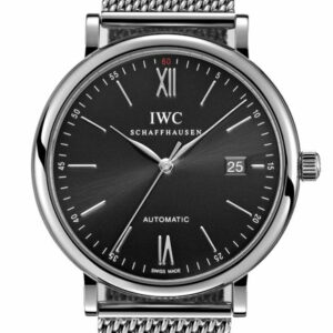 Iwc Portofino Black Dial Stainless Steel 40Mm Mens Watch Iw356506